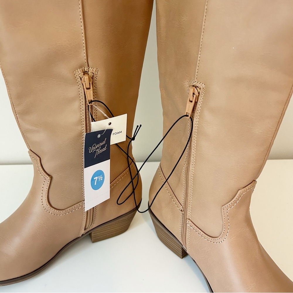 Universal Thread Women's Sommer cowboy Boots light brown NWT - Picture 8 of 12